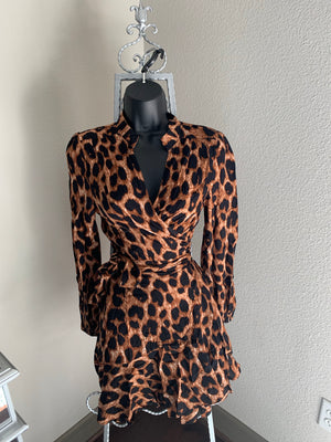 Leopard Wrap Dress – House Of Glam Boutique